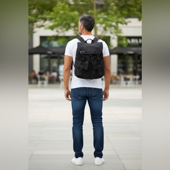 REEBOK X VICTORIA BECKHAM  Cotton-Canvas Backpack Unisex - Picture 2 of 16